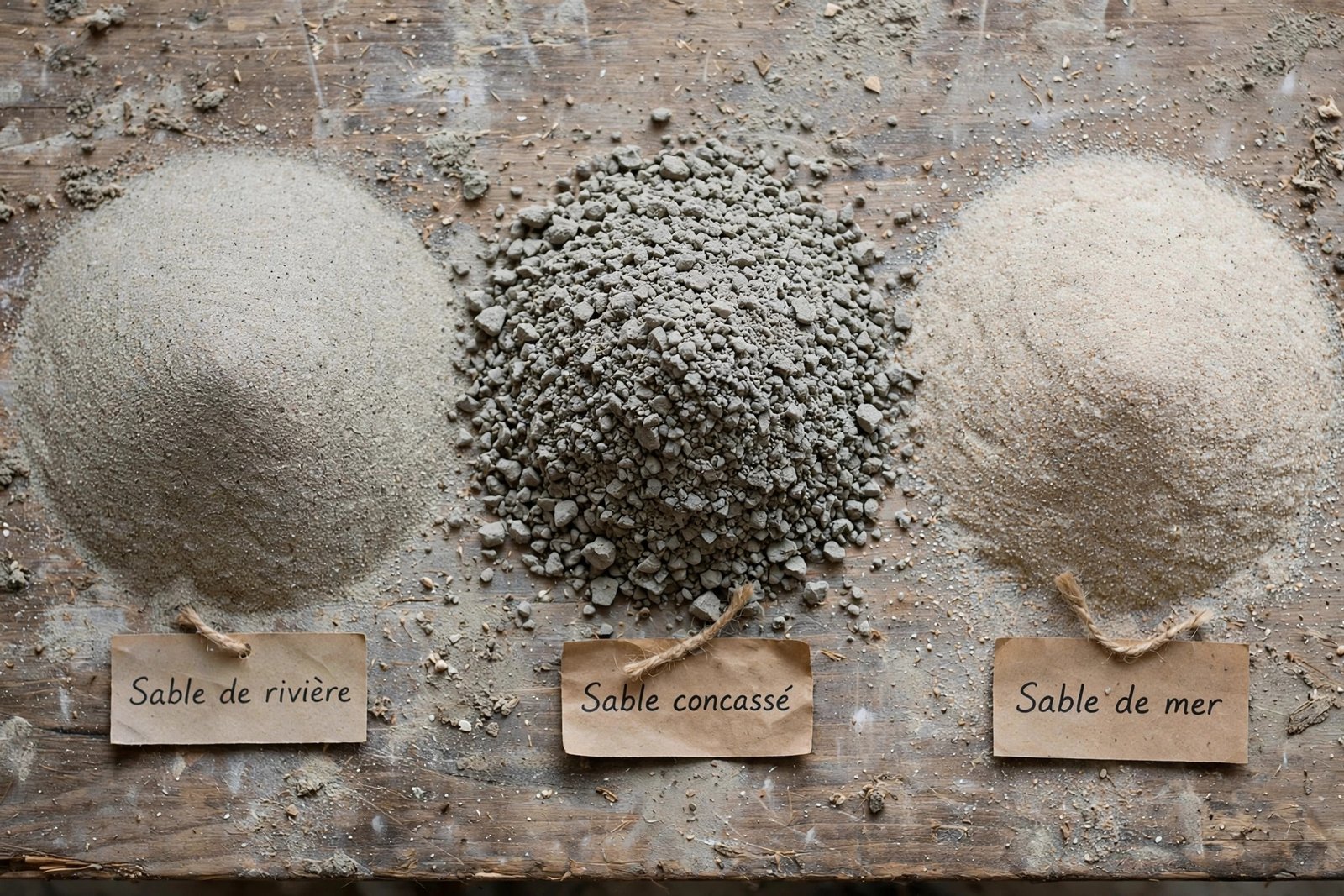 Types de sable